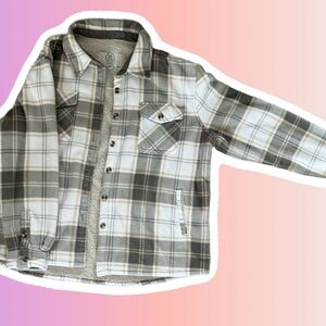 Sage collective plaid button up jacket